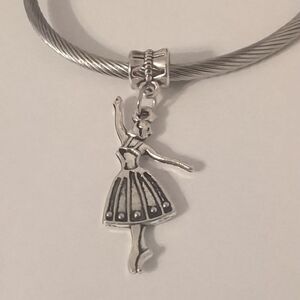 Silver Dancing Girl Dangle Charm for‎ Pandora Style Bracelet